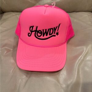 Hot pink Tucker hat “Howdy” - never worn!